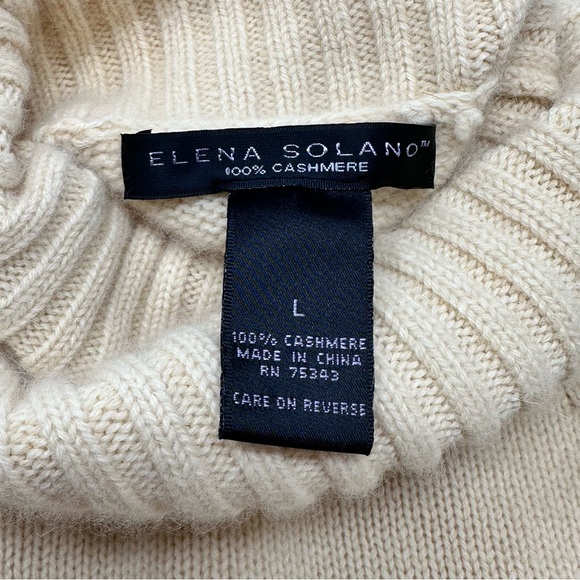 Vintage Cashmere Turtleneck Sweater Fits size Small Cream Y2K Classic - Picture 5 of 14